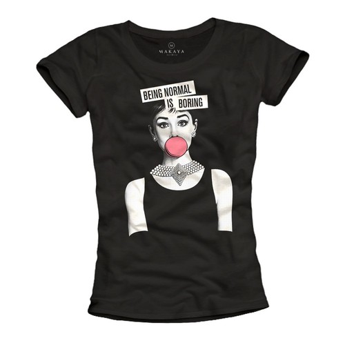Damen shirt audrey lustige - damen, t-shirt