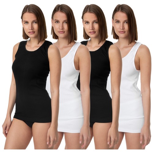 4er pack damen - unterhemd, top