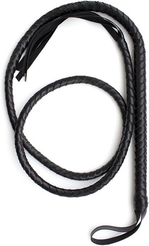 Schwarze echtlederpeitsche - schwarze,