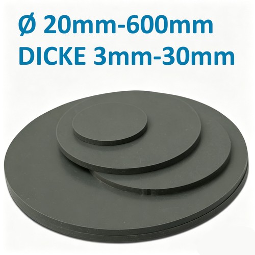 Schwarze runde pvc platte - schwarze,